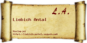 Liebich Antal névjegykártya